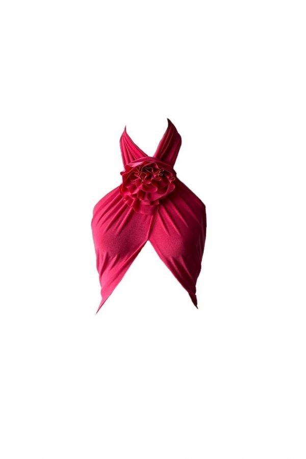 Top Cruzado con flor - Imagen 2